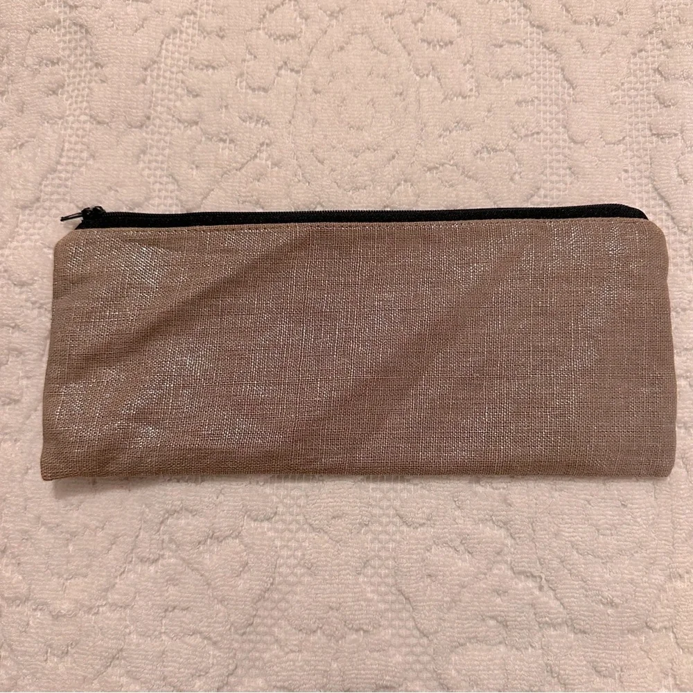 Marketa | Pouch | Linen Taupe Silver Shimmer Pouch